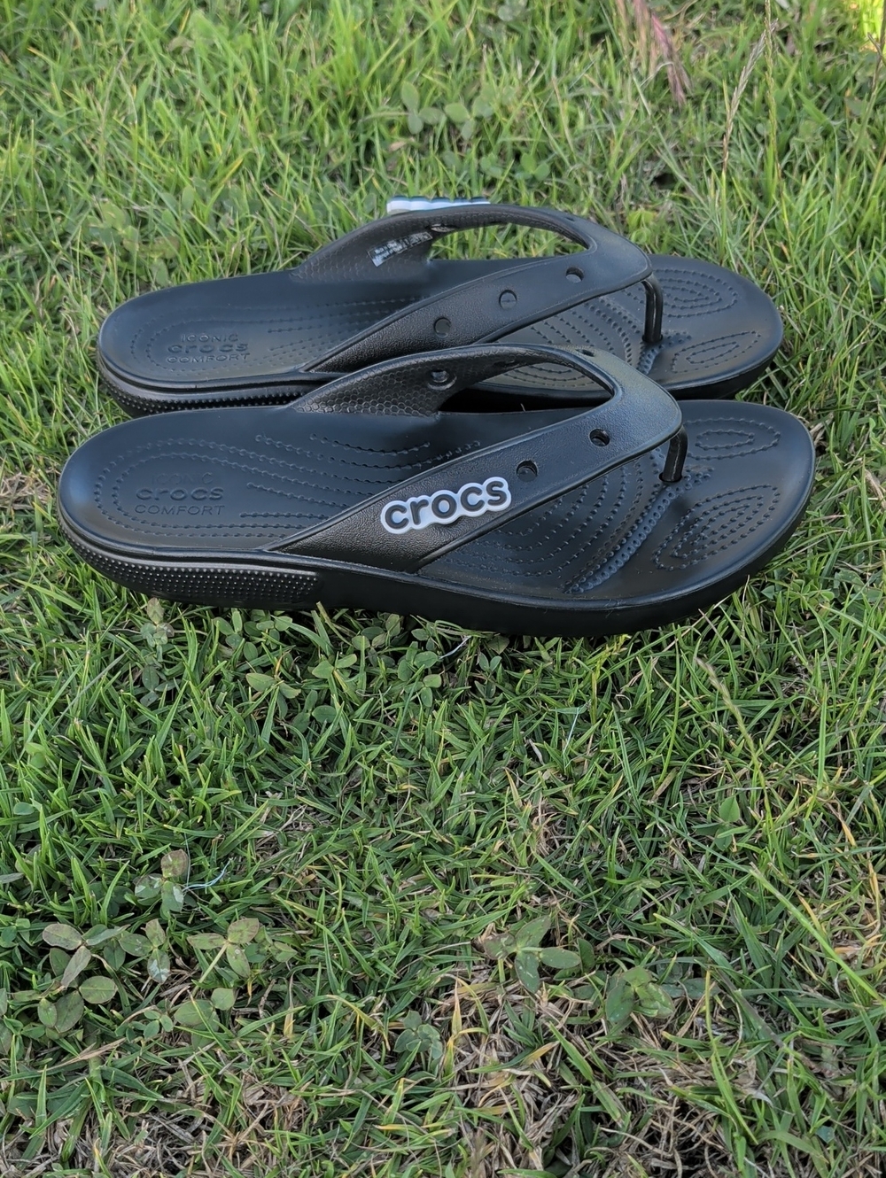 Crocs Baya II Flip Flop Unisex US M7-W9 Black Comfort Sandals
